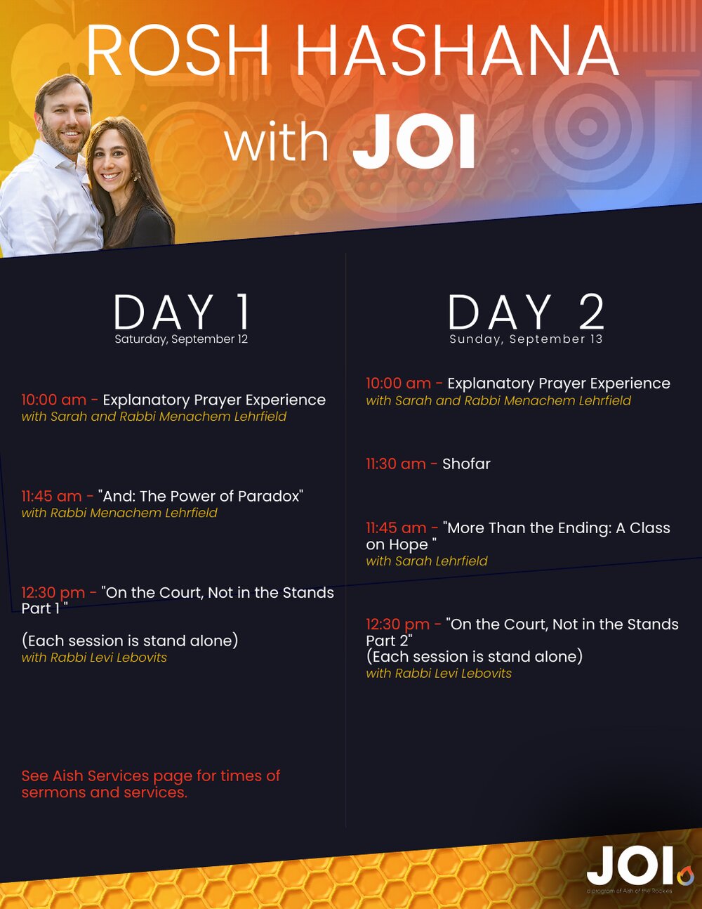 JOI High Holidays 2026